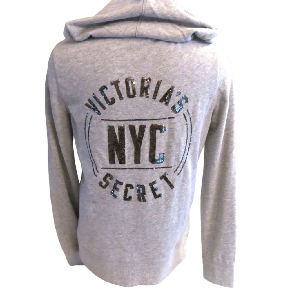 Victoria's Secret NYC Full Zip Hoodie Sweatshirt SMALL